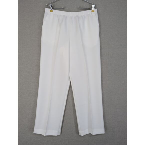 Alfred Dunner Classics White Pants Size 12 NWT -0925F168 - Picture 1 of 8